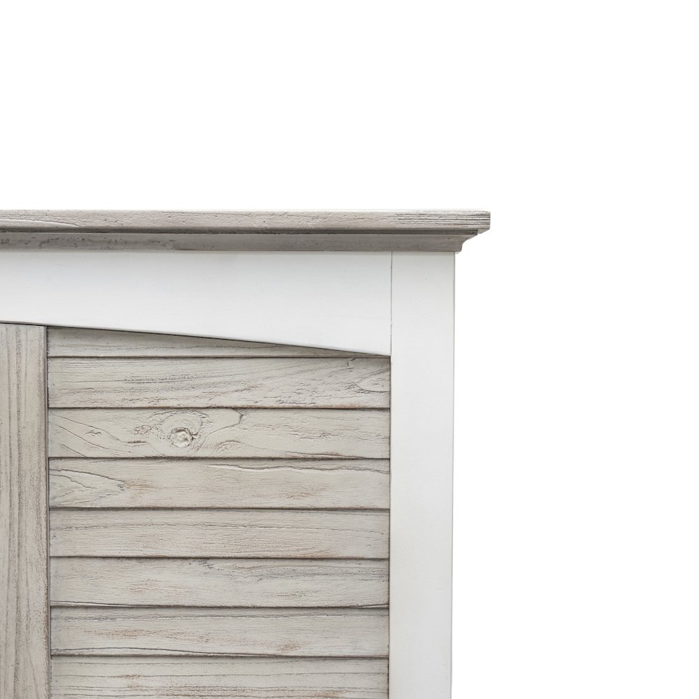 Islamorada - Headboard - Twin - Dapple Grey and Blanc Finish. Picture 3