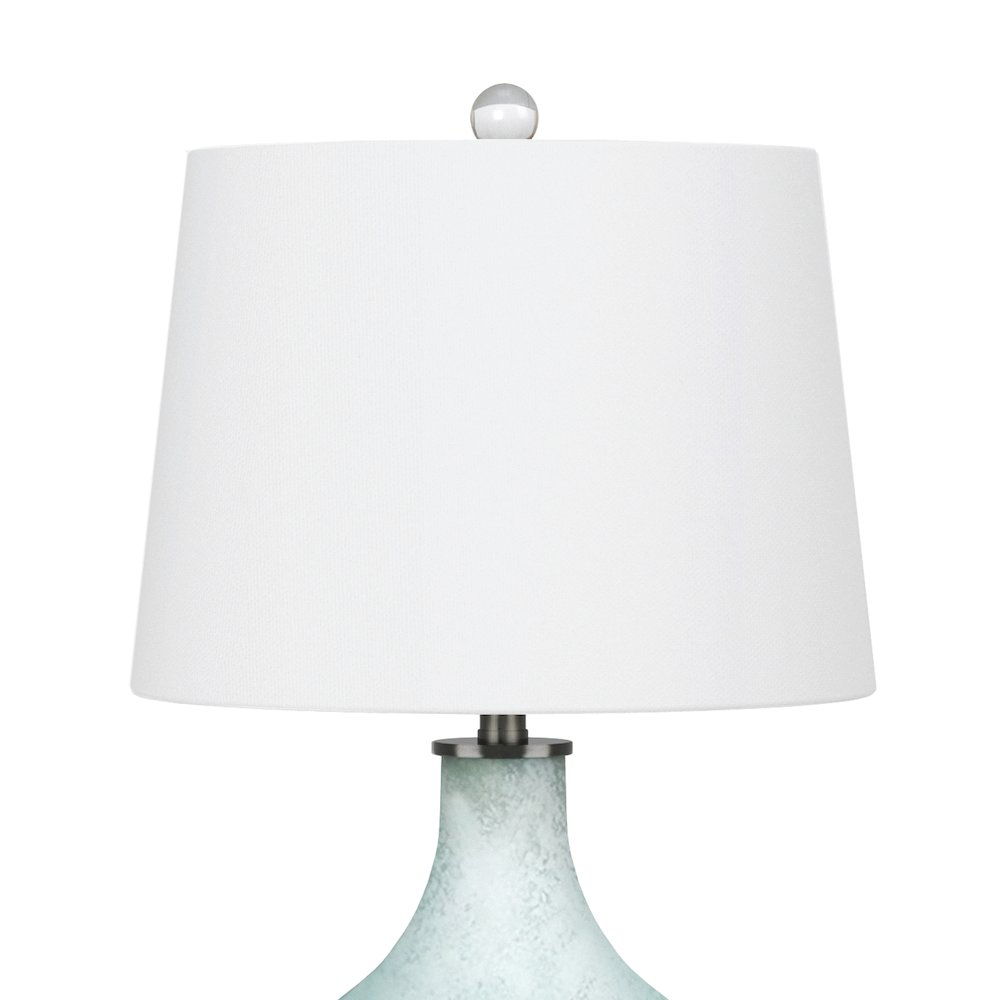 Mist - 25" Glass Table Lamp - Set of 2 - Aqua Finish. Picture 5