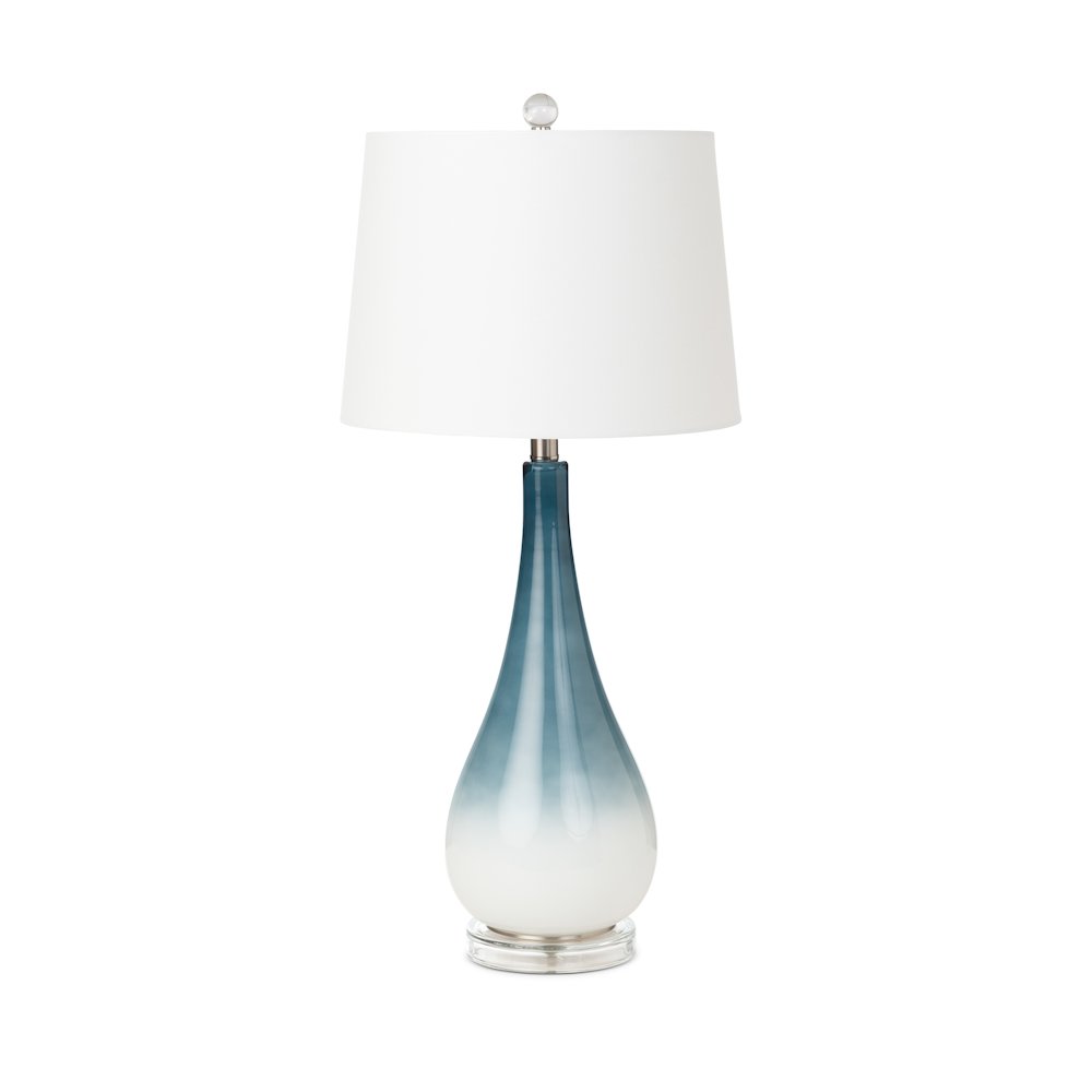 Serenity - 30.5" Glass Table Lamp - Set of 2 - Blue, White Finish. Picture 6
