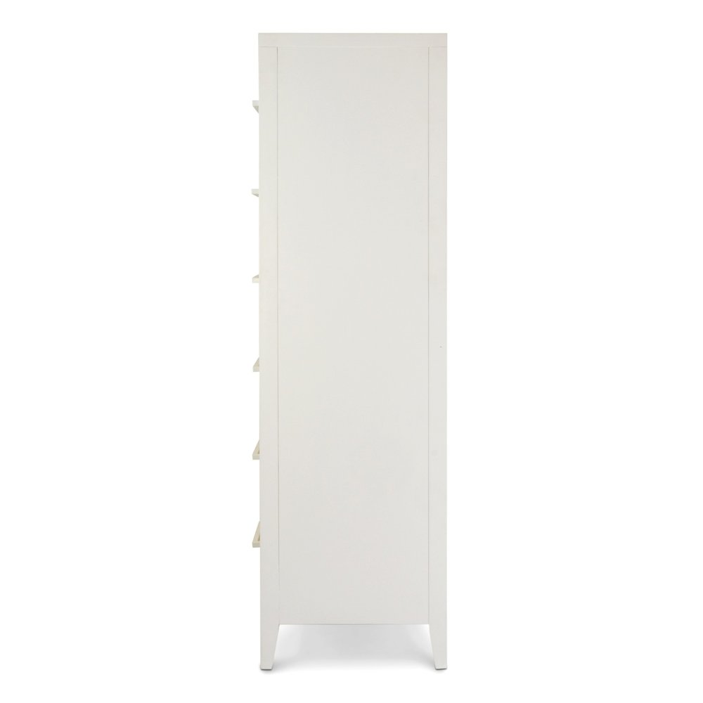 Miramar - Woven Mirrored Door Chest - Sand and Stark White Finish. Picture 3