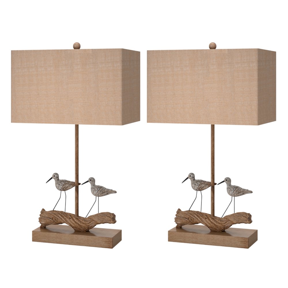 Piper - 28" Coastal Table Lamp - Set of 2 - Natural. Picture 3