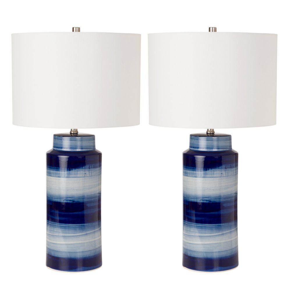 Felicity 30" Navy Ceramic Table Lamp, (Set of 2). Picture 1