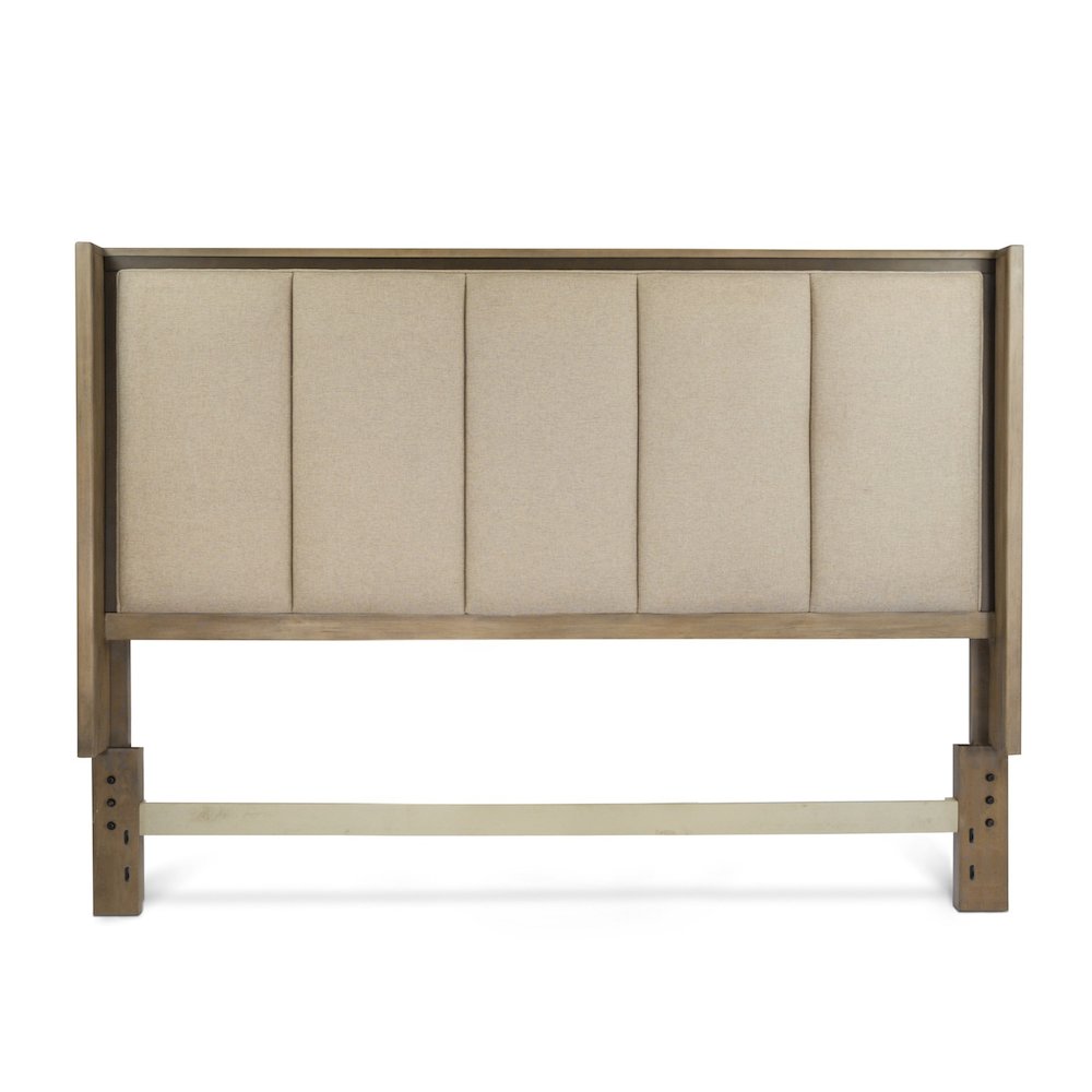 Rio Vista - Upholstered Headboard - Queen - Muted Earth Tones and Clay Finish. Picture 2