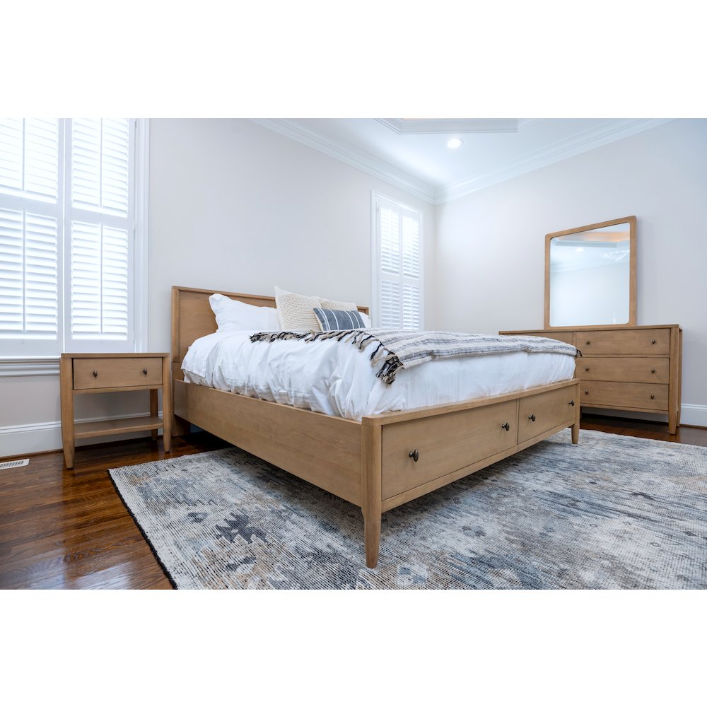Chatham - Storage Bed - King - Warm Maple Finish. Picture 7