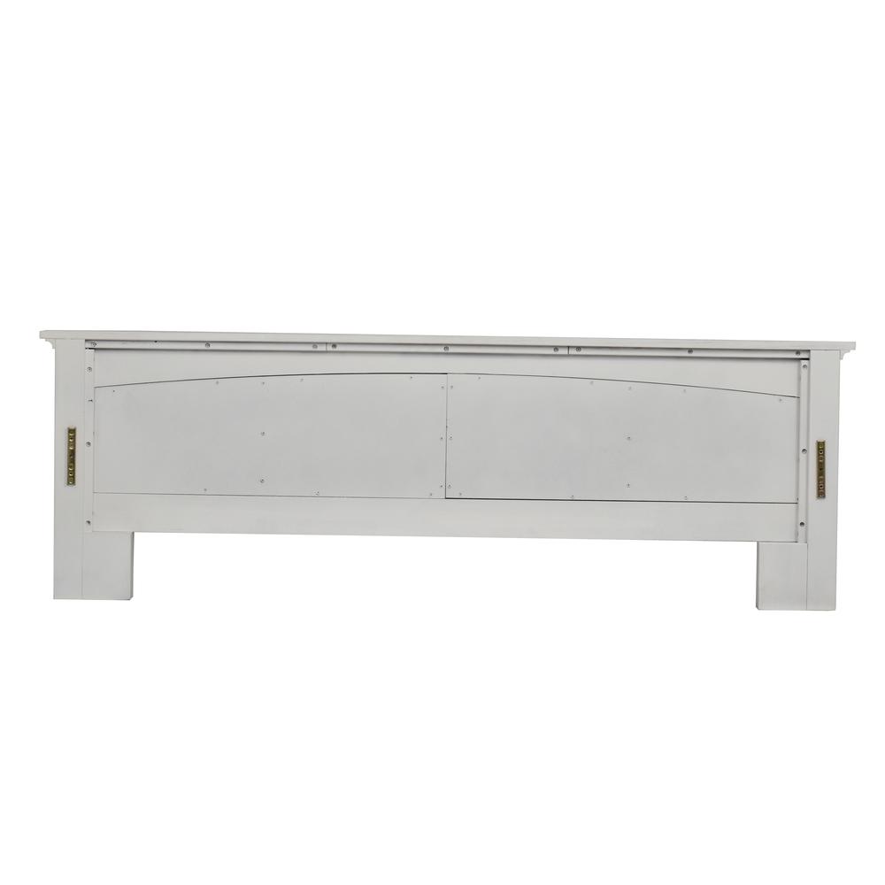Surfside - Headboard - Queen - Weathered White Finish. Picture 7