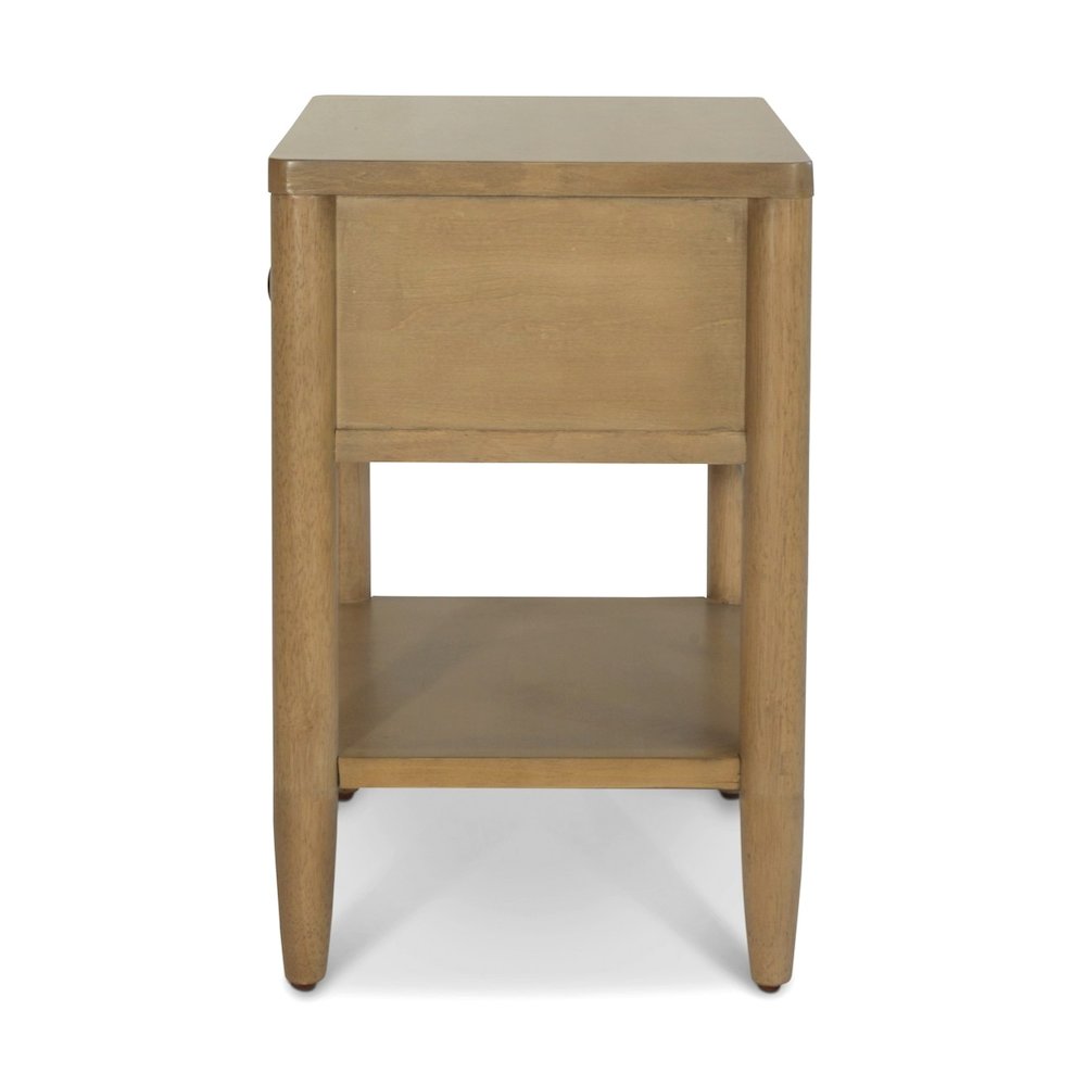 Chatham - 1 Drawer Nightstand with USB-A and USB-C Port - Warm Maple Finish. Picture 4
