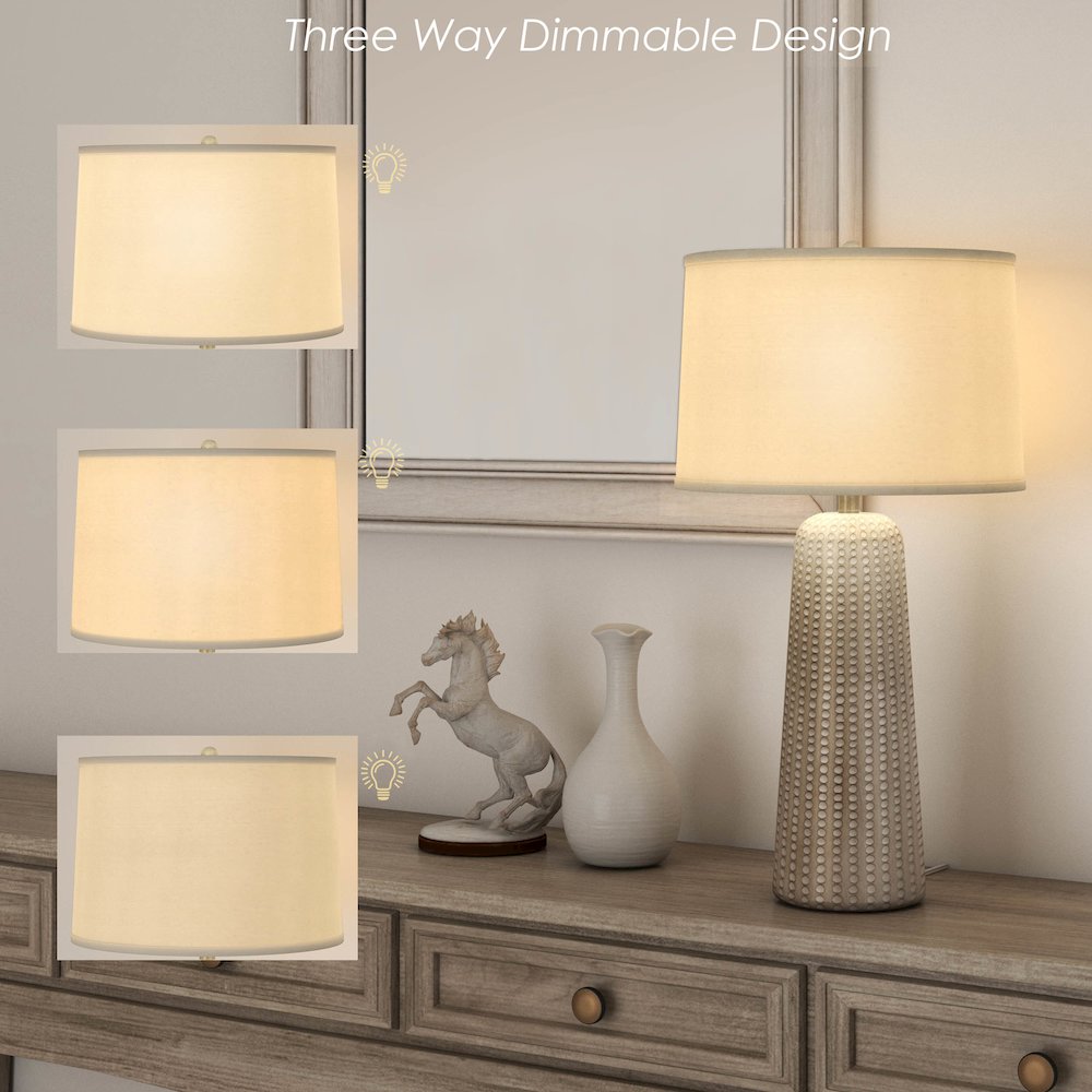 Marissa - 31" Resin Table Lamp - Set of 2 - Beige Finish. Picture 5