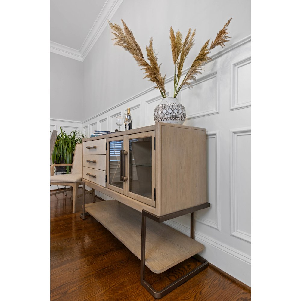 Rio Vista - 61" Credenza with Reversible Panels - Muted Earth Tones and Clay. Picture 8