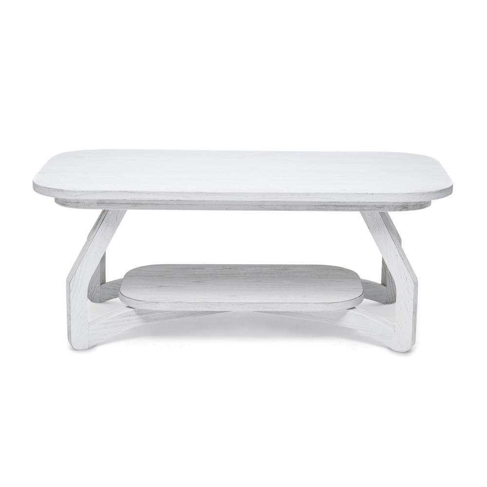 Surfside - Coffee Table - Weathered White Finish. Picture 2