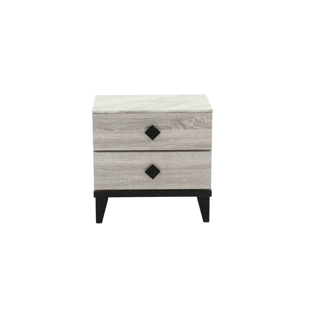 2-Drawer Nightstand in Cream. Picture 3