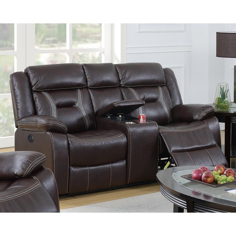 Power Motion Loveseat-Chocolate. Picture 5