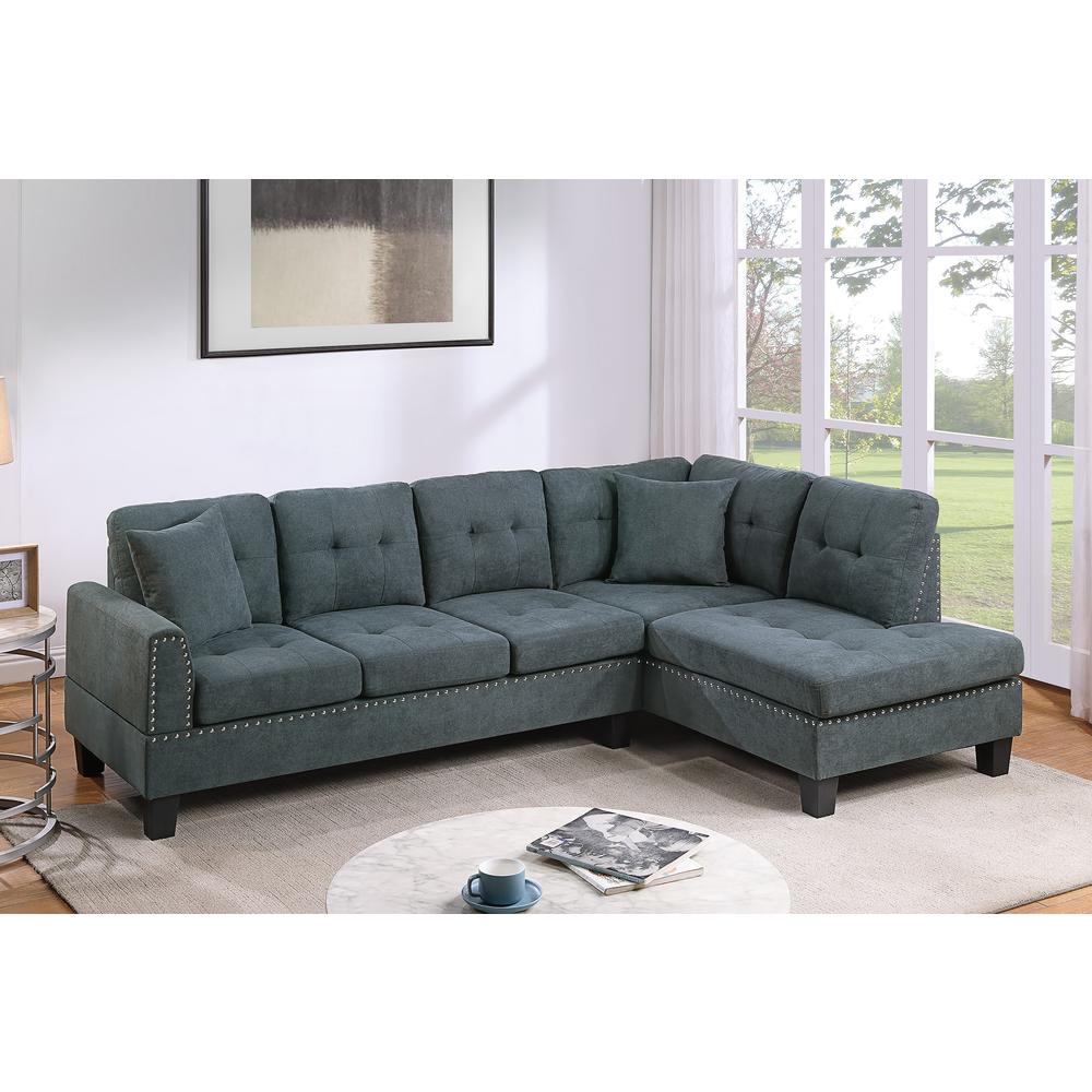 2-piece Sectional Set in Ash Black. Picture 1