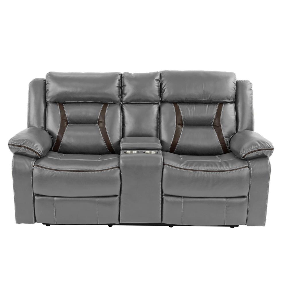 Power Motion Loveseat-Grey. Picture 1