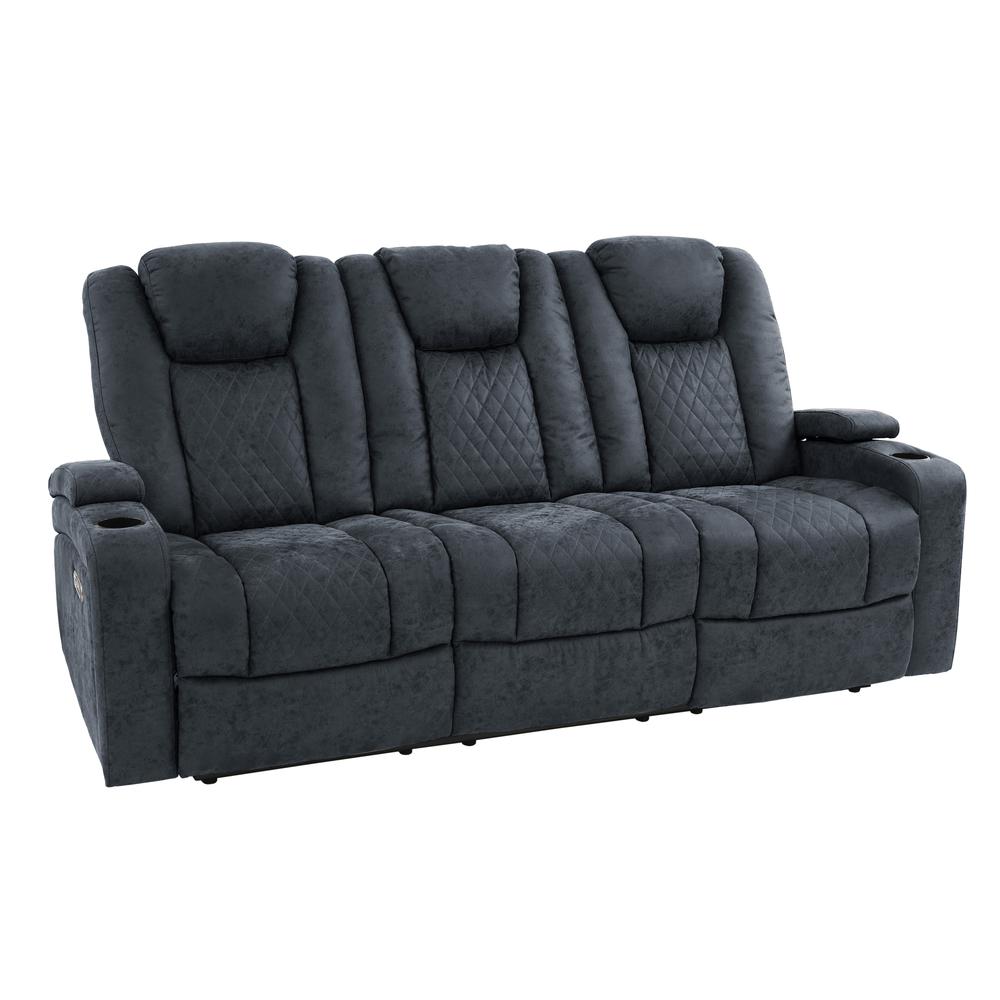 Power Motion Sofa-Navy Blue. Picture 2