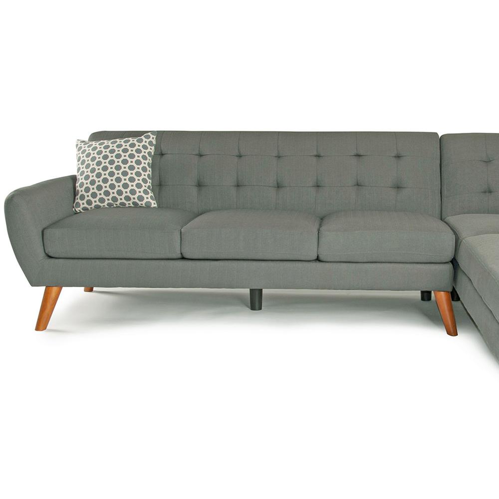 Poundex 2 Piece Fabric Sectional Set in Gray Color, 111" W x 80" D x 33" H, Package Weight 97. Picture 5