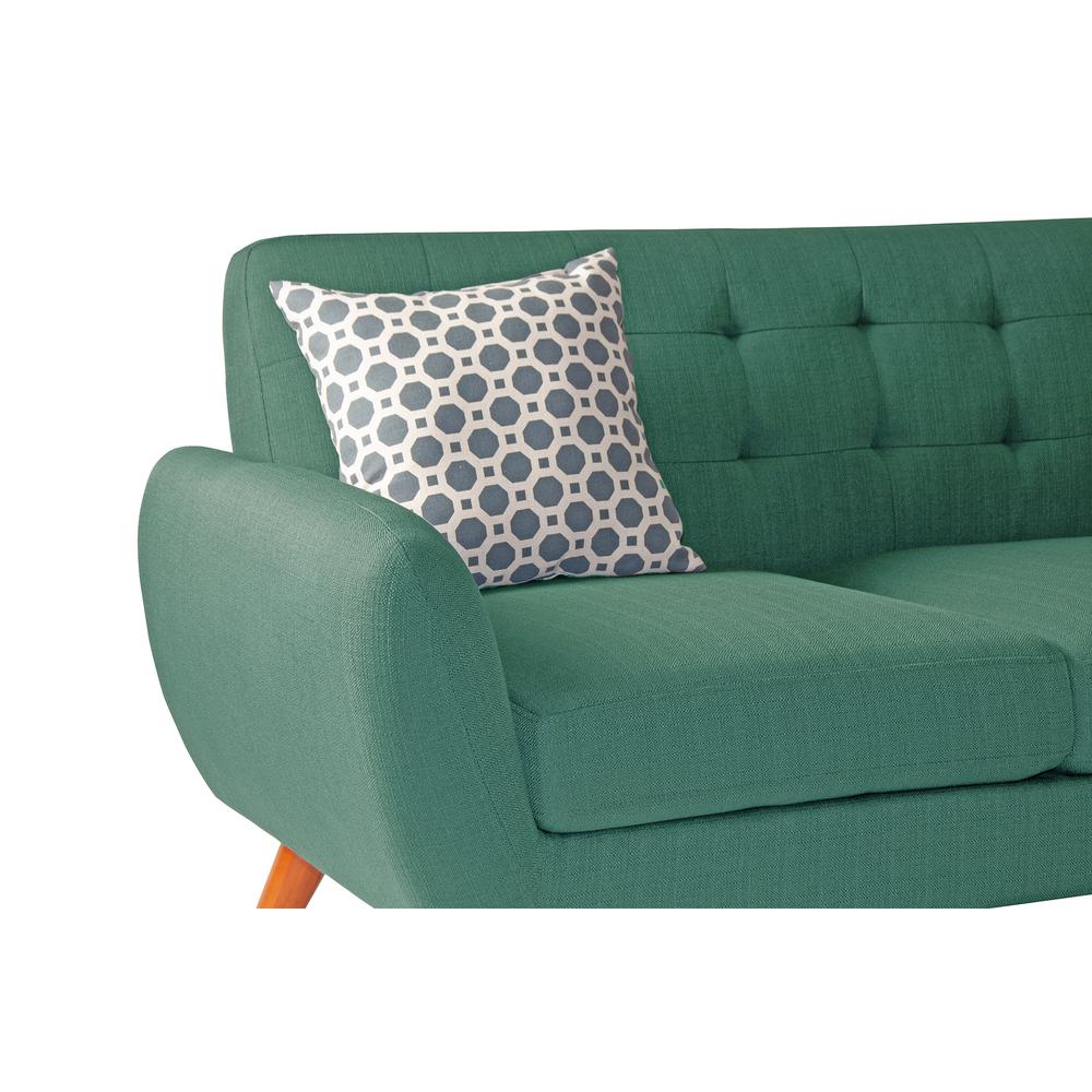 Poundex 2 Piece Fabric Sectional Set in Laguna Blue Color, 111" W x 80" D x 33" H, Package Weight 97. Picture 1