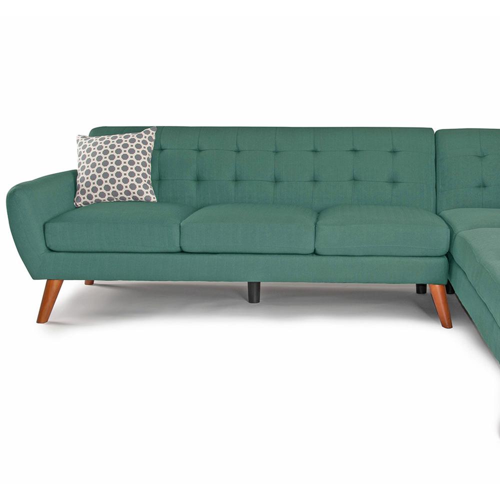 Poundex 2 Piece Fabric Sectional Set in Laguna Blue Color, 111" W x 80" D x 33" H, Package Weight 97. Picture 2