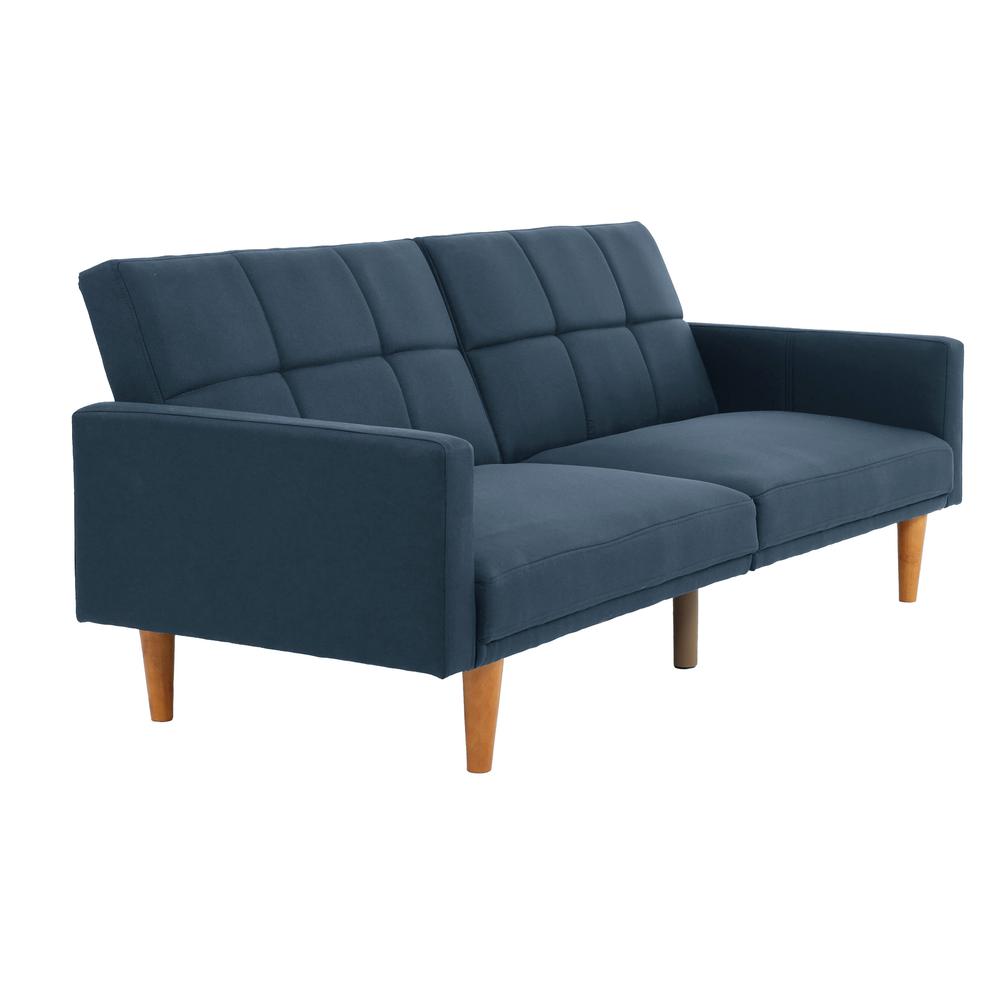 Adjustable Tufted Sofa in Navy. Picture 3