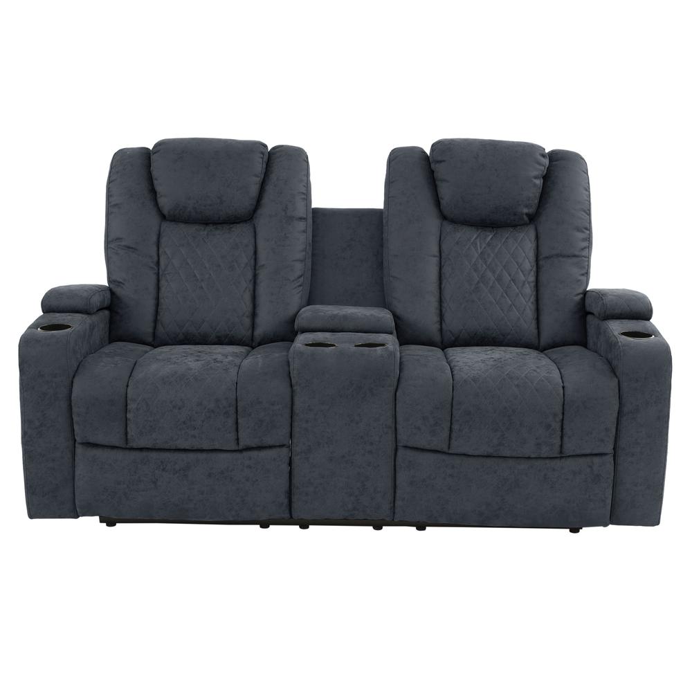 Power Motion Loveseat-Navy Blue. Picture 1