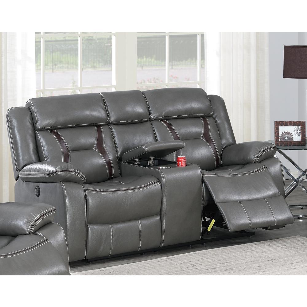 Power Motion Loveseat-Grey. Picture 5