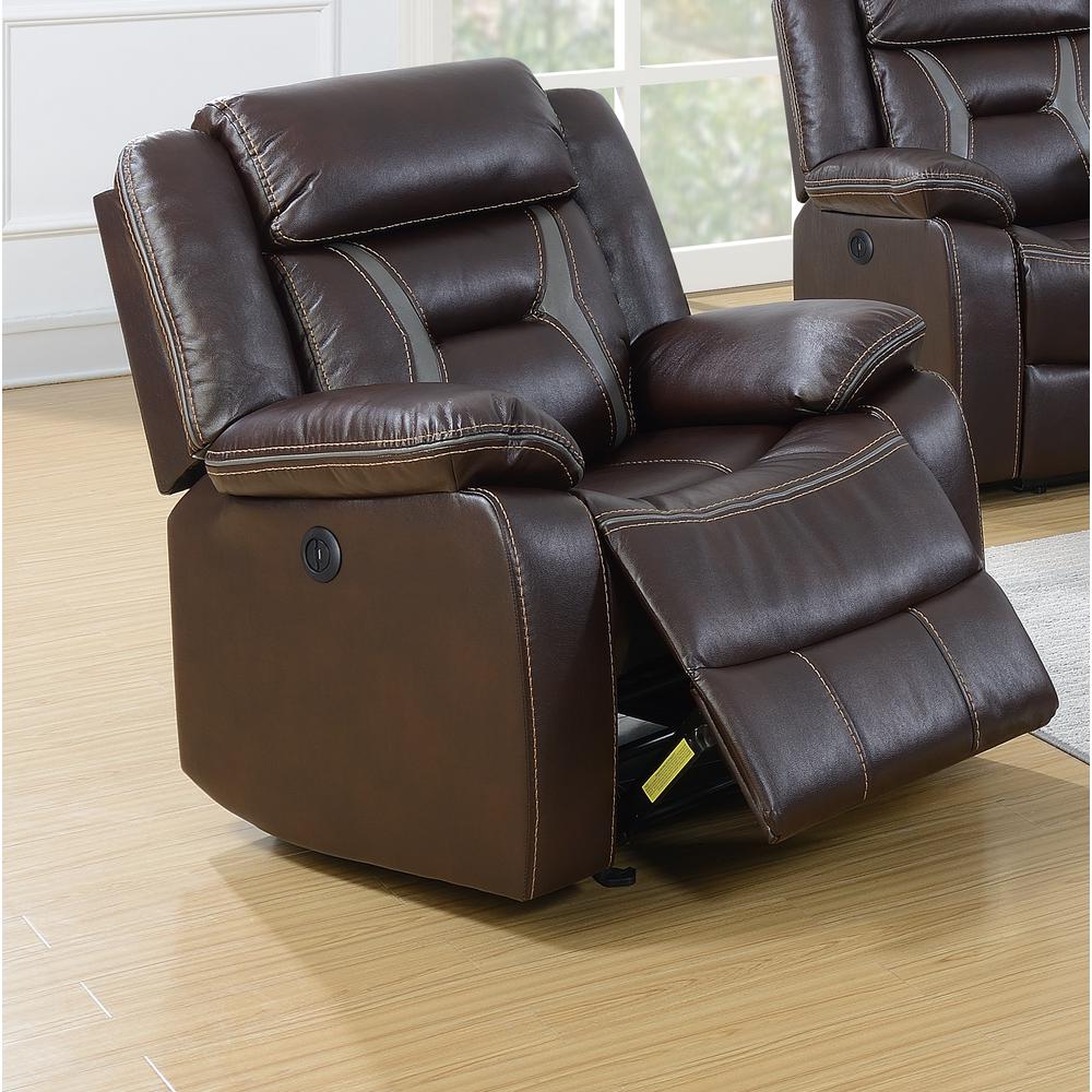 Power Recliner-Chocolate. Picture 5