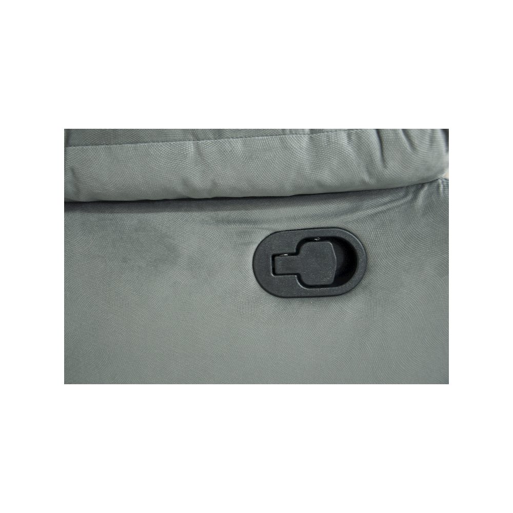 Dark Gray Velvet Manual Recliner. Picture 3