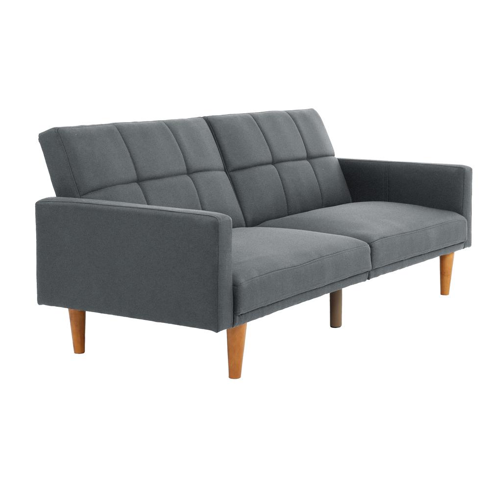 Adjustable Tufted Sofa in Blue Gray. Picture 3