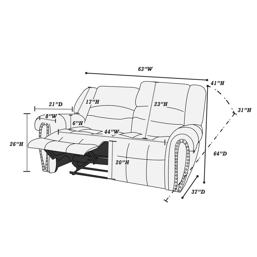 Motion Loveseat-Black. Picture 5