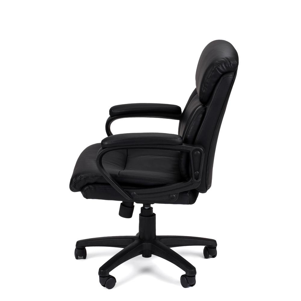 Furniture Modern Faux Leather Office Chair in Black Color. Picture 4