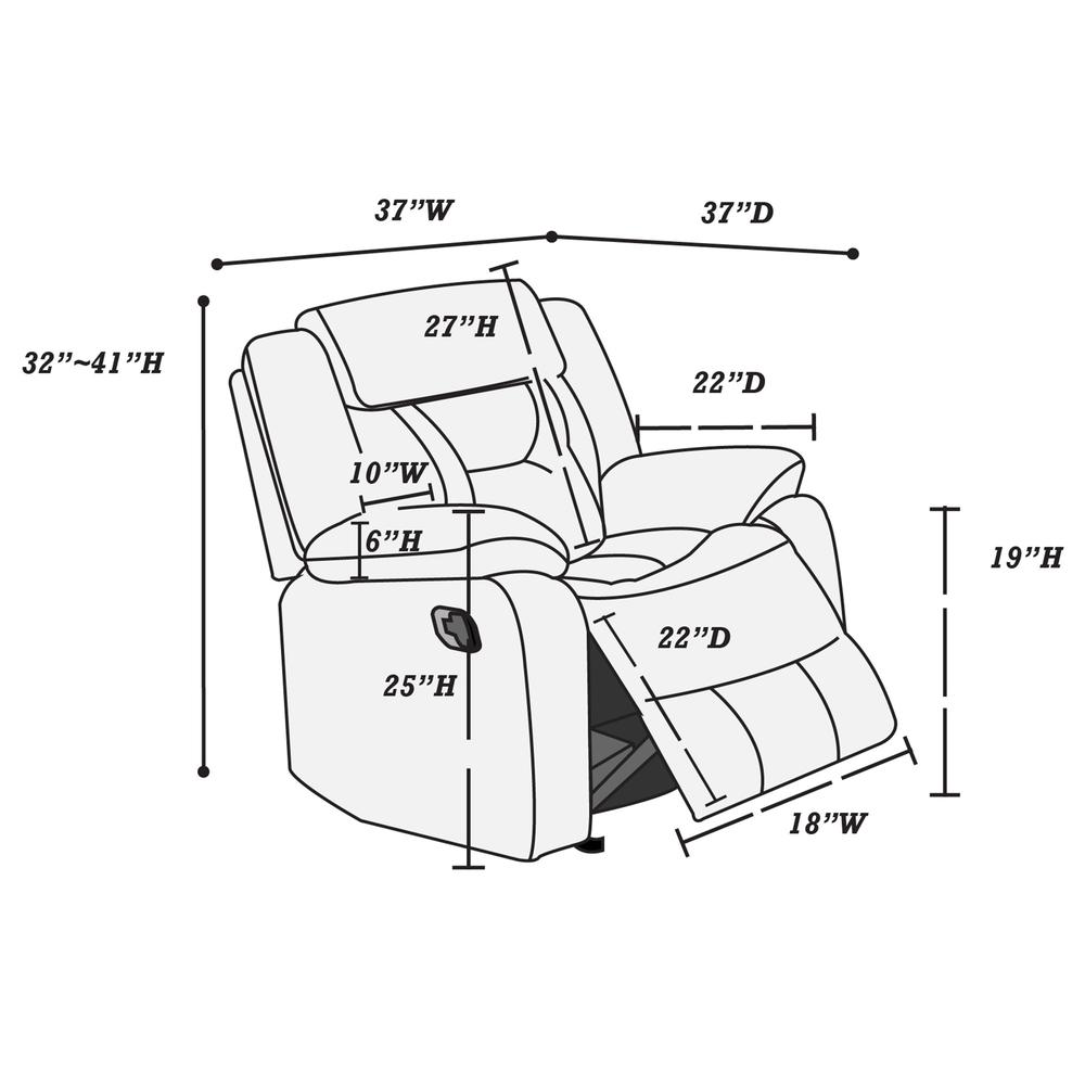 Glider Recliner-Chocolate. Picture 4