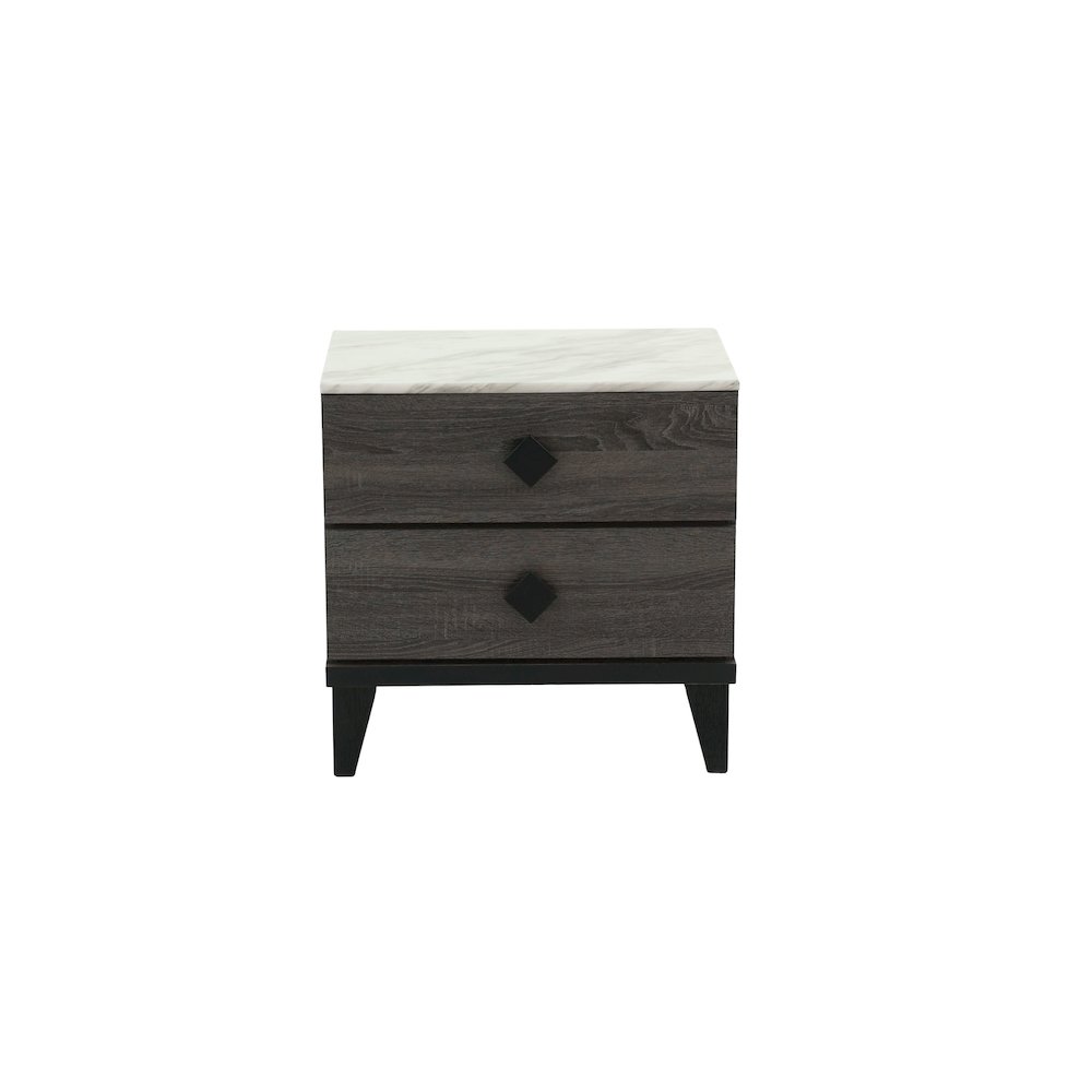 2-Drawer Nightstand in Gray. Picture 4