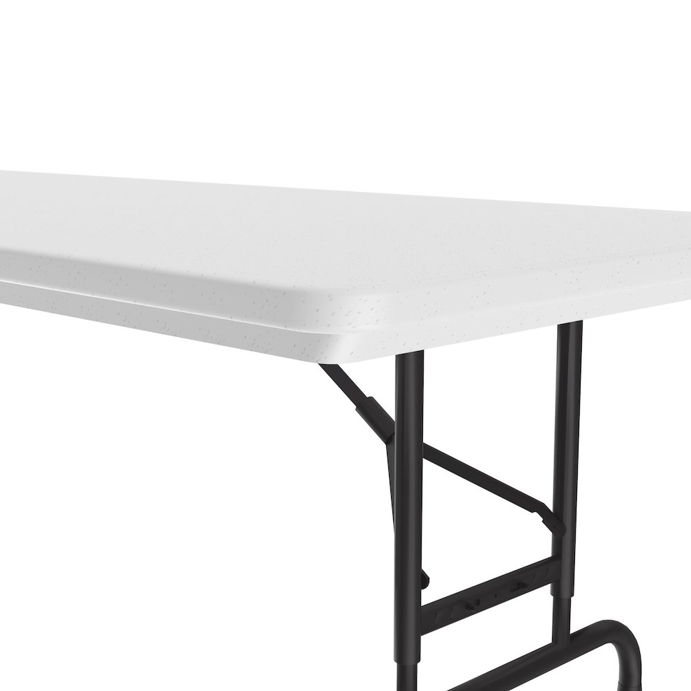 Adjustable Height Commercial Blow-Molded Plastic Folding Table 30x72". Picture 5