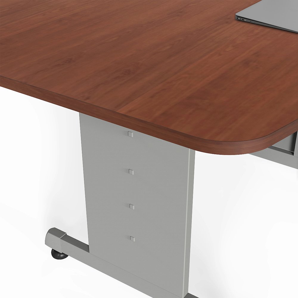 Rectangular Conference Table Cherry / Silver. Picture 4
