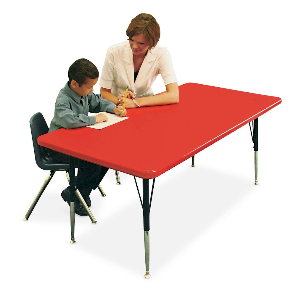 Commercial Blow-Molded Plastic Top Activity Tables 30x72". Picture 7