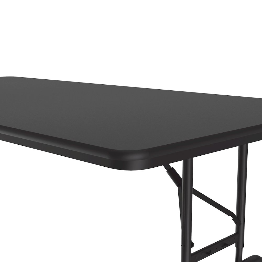 Adjustable Height Thermal Fused Laminate Top Folding Table 36x72". Picture 3
