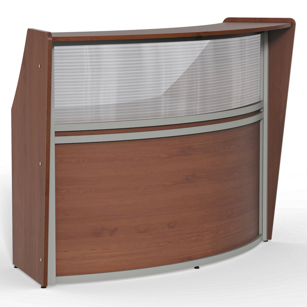 Reception Desk W/ Polycarbonate Cherry. Picture 3