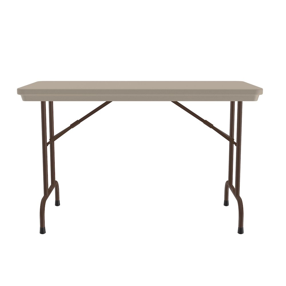 Commercial Blow-Molded Plastic Folding Table 24x48". Picture 3