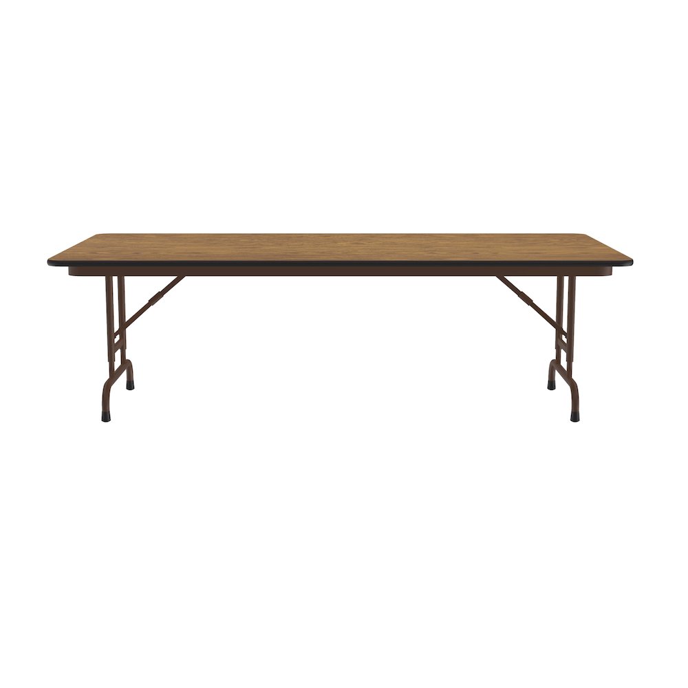 Adjustable Height Solid High-Pressure Plywood Core Folding Tables 30x96". Picture 4