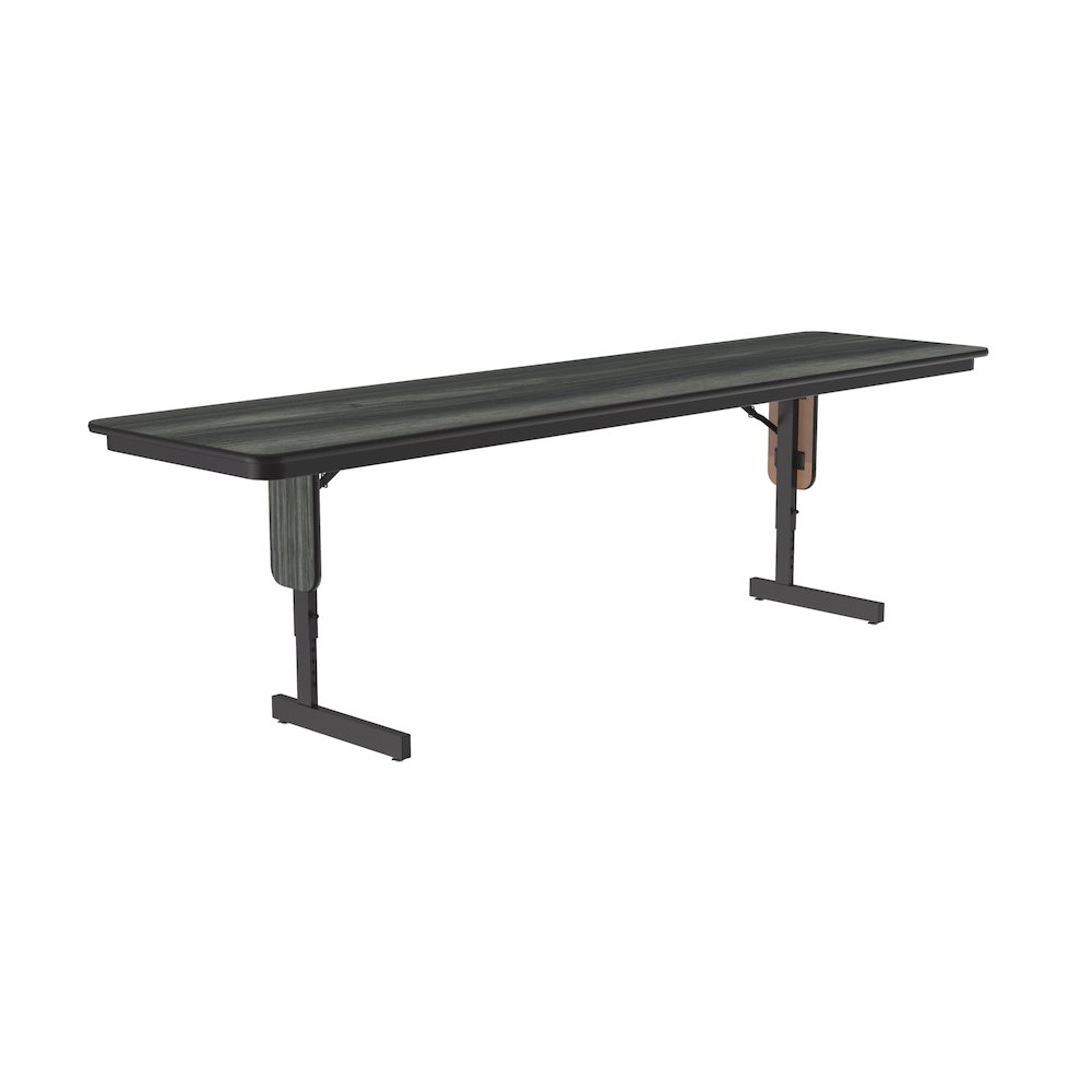 Adjustable Height Deluxe High-Pressure Folding Table with Panel Leg 24x60. Picture 3