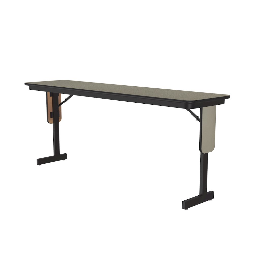 Deluxe High-Pressure Folding Seminar Table with Panel Leg 18x96". Picture 1