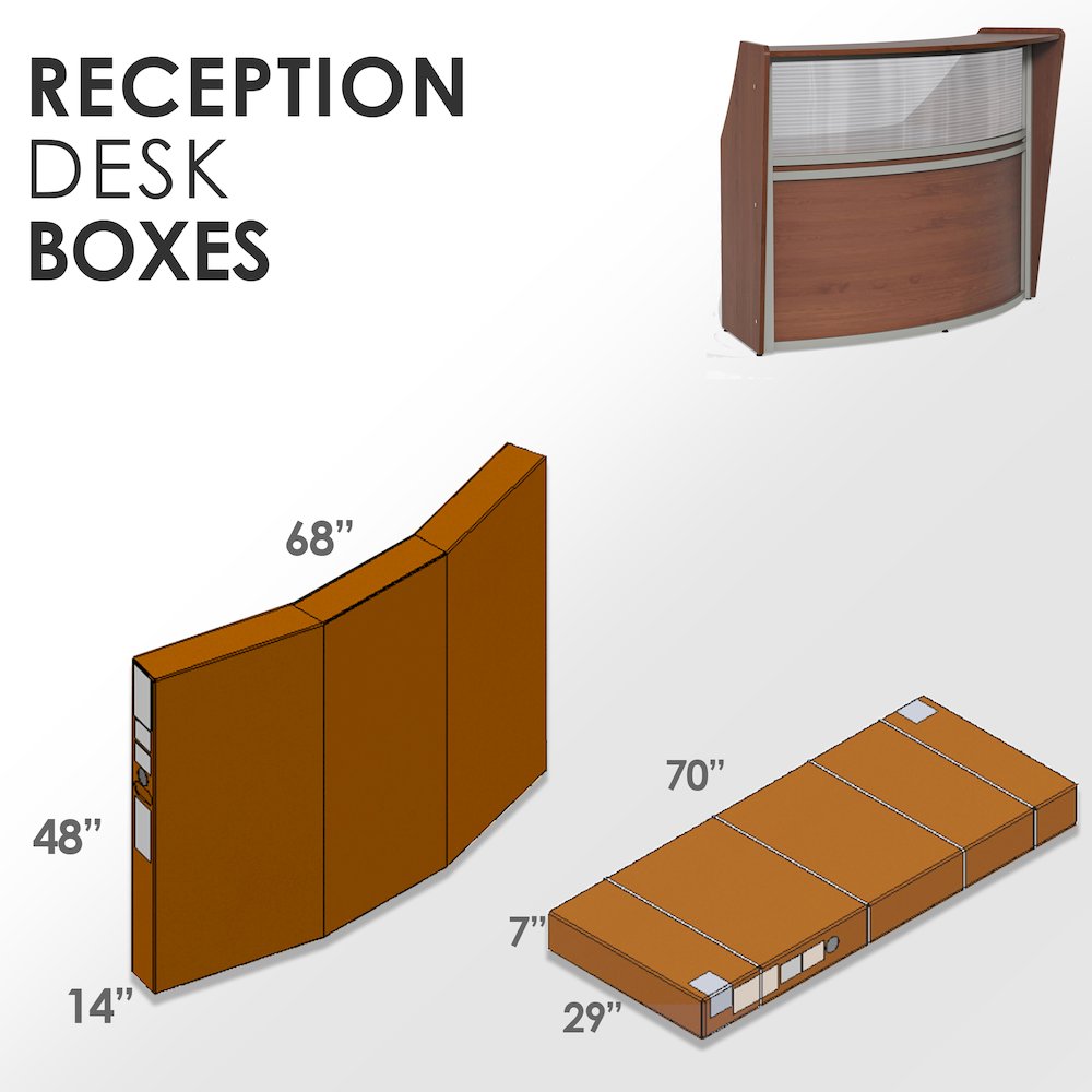 Reception Desk W/ Polycarbonate Cherry. Picture 10