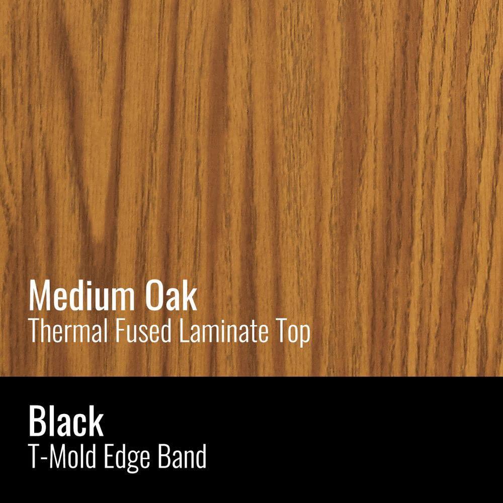 Commercial Laminate Top Activity Tables, 36x60", RECTANGULAR, MEDIUM OAK, SILVER MIST. Picture 10