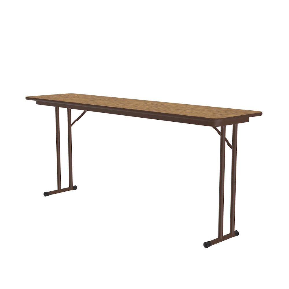 Deluxe High-Pressure Folding Seminar Table with Off-Set Leg 18x72". Picture 1