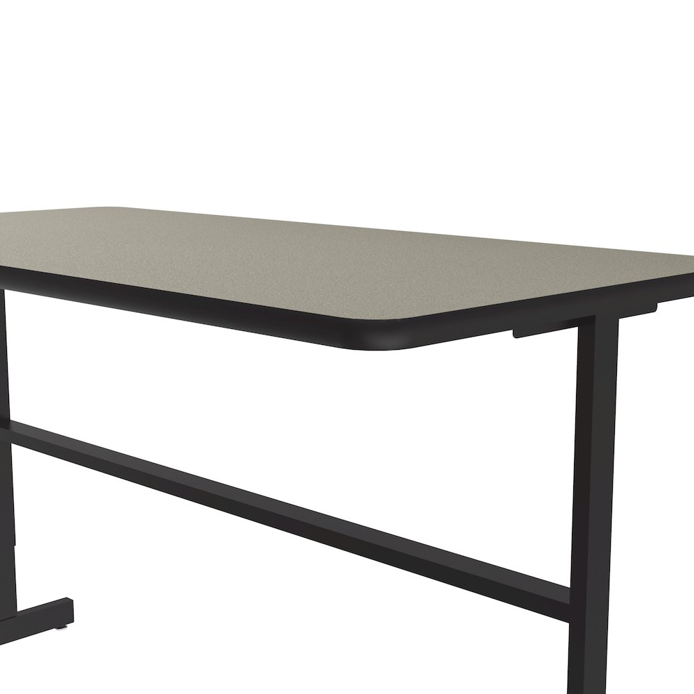 High-Pressure Laminate Top Adjustable Standing  Height Work Station 30x60. Picture 7
