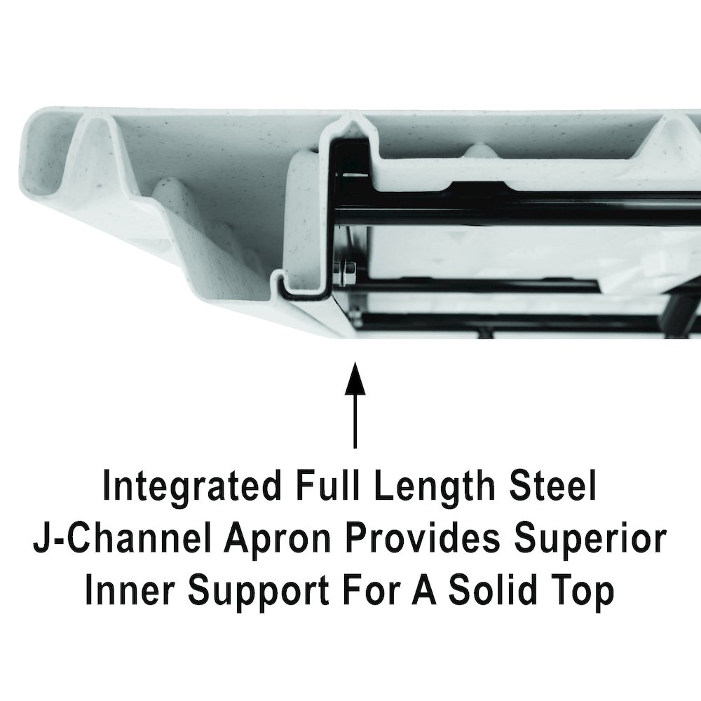 Adjustable Height Commercial Blow-Molded Plastic Folding Table 30x60". Picture 4