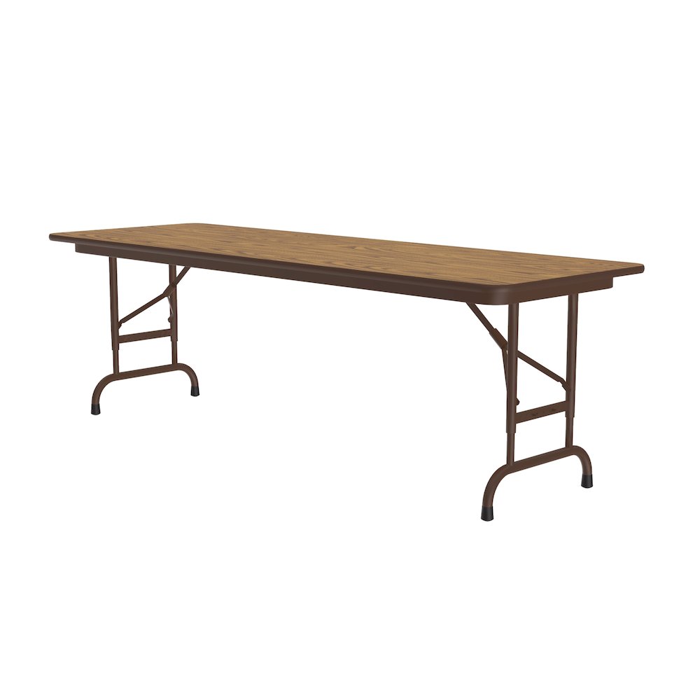 Adjustable Height Econoline Melamine Top Folding Table 24x72". Picture 1