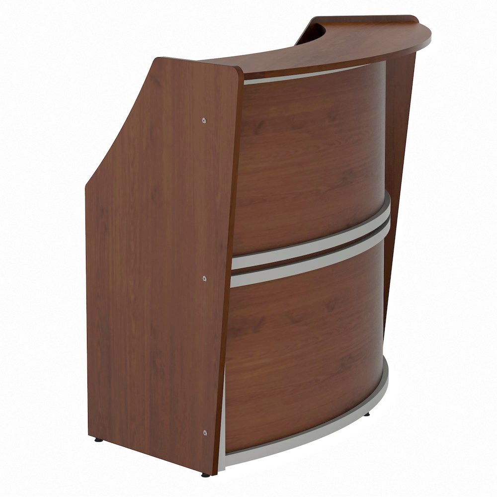 Curve Reception Desk Solid, Cherry. Picture 2