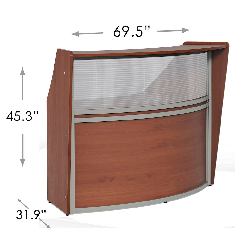 Reception Desk W/ Polycarbonate Cherry. Picture 15