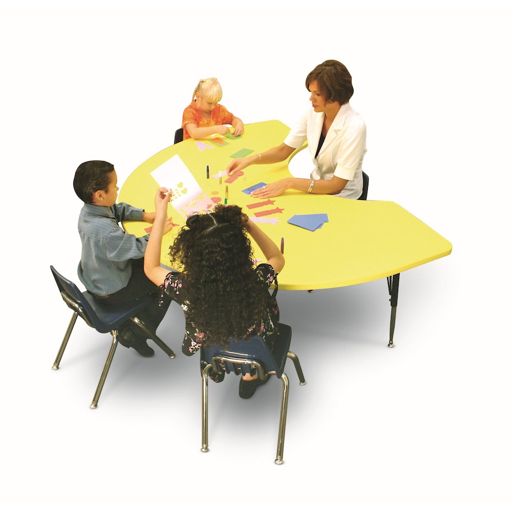 Commercial Blow-Molded Plastic Top Activity Tables 48x72". Picture 5