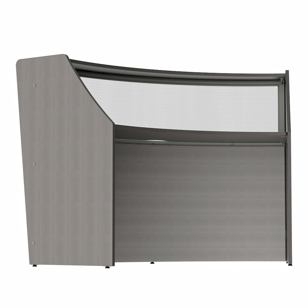 Curve Reception Desk With Polycarbonate, Ash. Picture 11